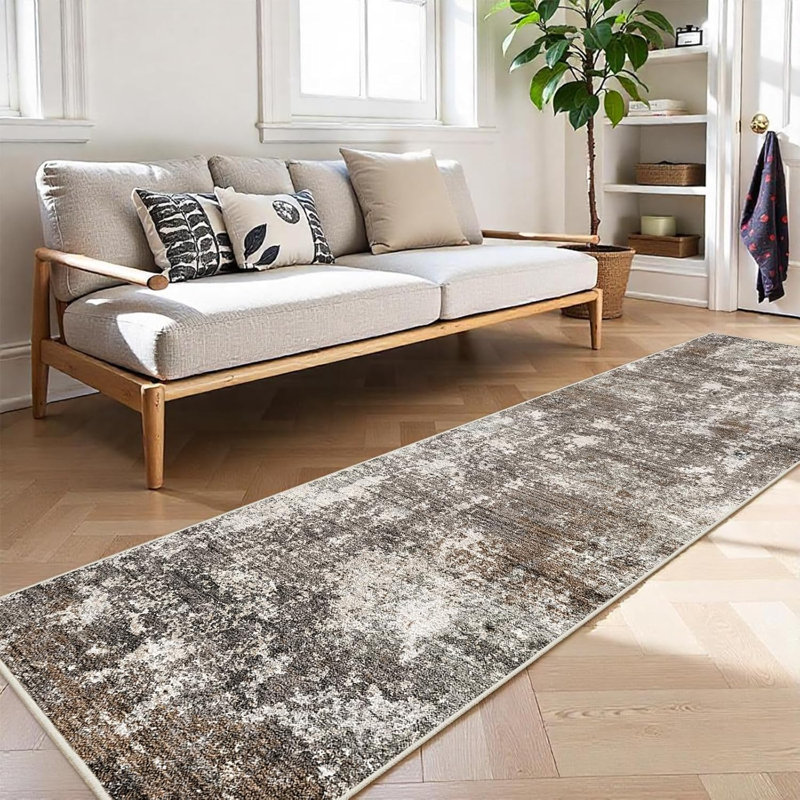 Tapis de couloir long - Tapis de cuisine lavable antidérapant avec envers en caoutchouc, tapis moderne à poils courts et larges pour chambre à coucher, vestibule d'intérieur