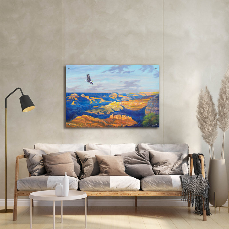 «Grand Canyon Vista» par John Zaccheo, art mural en verre acrylique, H 24 po x l 36 po x P 0,2 po