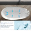 Baignoire tourbillon autoportante 70,87 po x 31,50 po