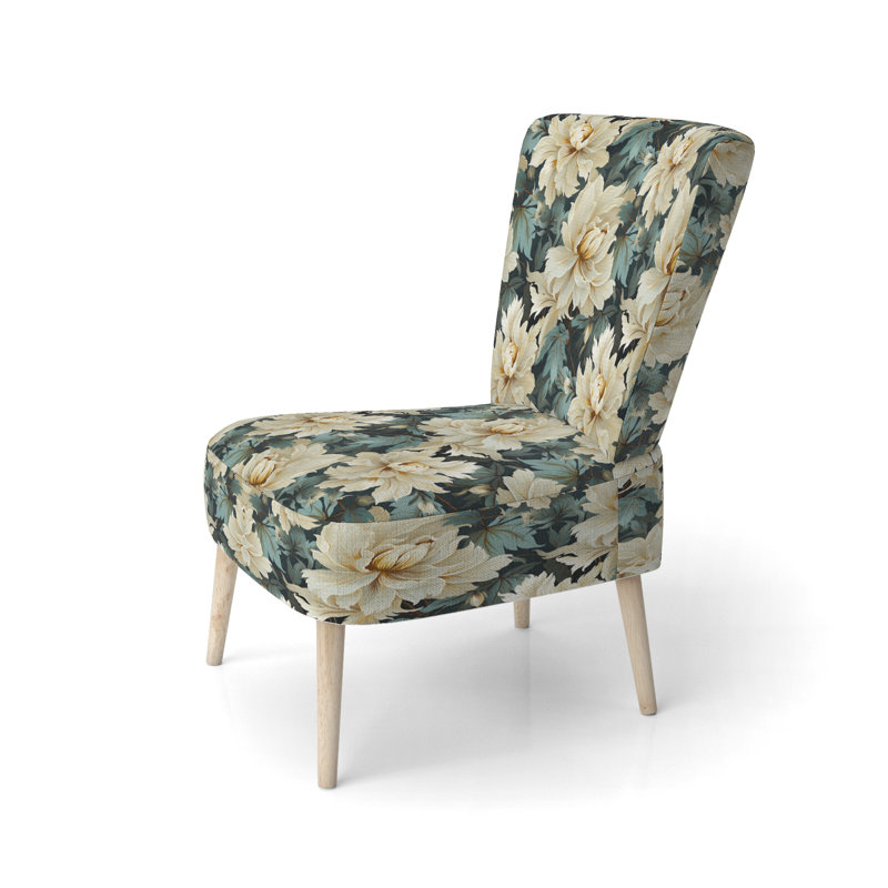 Chaise d'appoint rembourrée Natural Damask Serenity