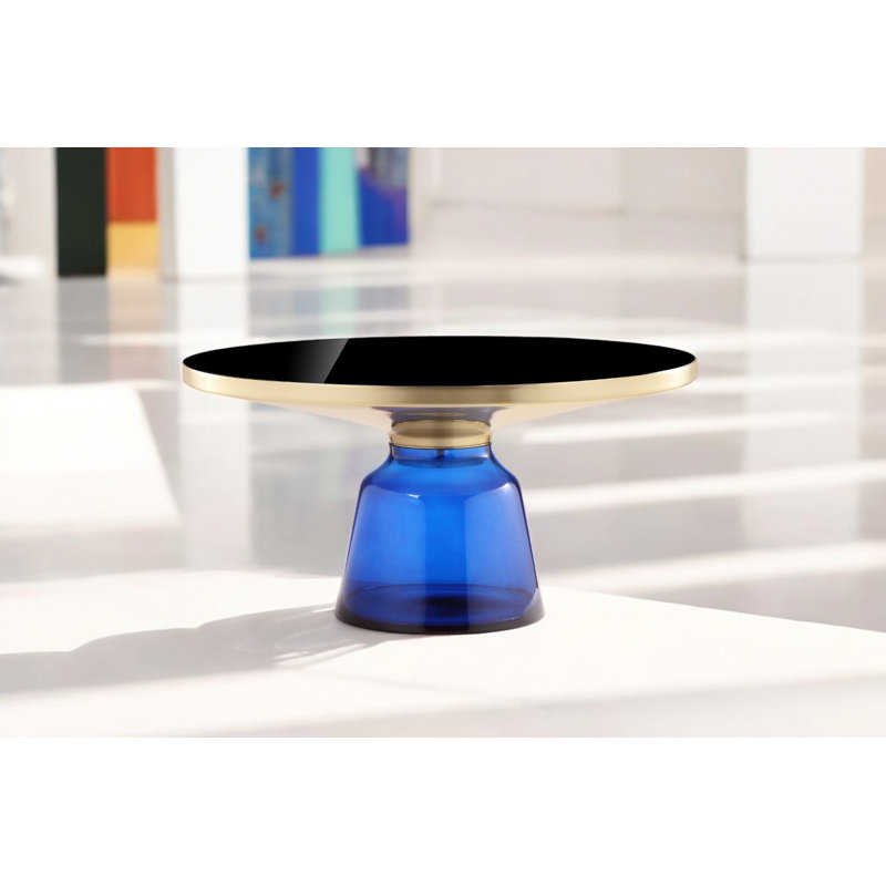 Gbelinda Coffee Table Gray Glass, Blue