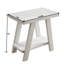 Table d'appoint à tablette blanche avec une touche contemporaine dans un style contemporain - plateau de table en placage de bois franc de qualité supérieure, capacité de rangement supplémentaire et pieds à angle large à la mode avec option bois-597463703-597463697