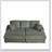 84 Inch Corduroy 3-Seater Sofa with Back and Toss Pillows, Ottoman, and Storage Grooves for Modern Comfort-1479084748