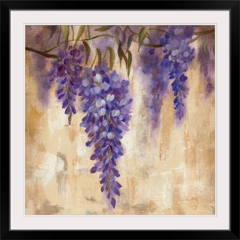 « ii » par silvia vassileva,, reproduction d’art Wisteria Bloom, H 32 po x l 32 po x P 1 po, Cadre noir