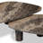 Mandola Coffee Table Set-Rocky Brown Marble