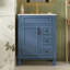 Meuble-lavabo 24 po avec lavabo en céramique, petite armoire de salle de bain moderne, 2 tiroirs et tablette réglable