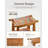 22" Teak Shower Stool with Storage Shelf for Bathroom