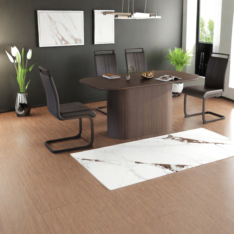 Ensembles de table de salle à manger en MDF et en polyuréthane industriel moderne pour la maison et la cuisine