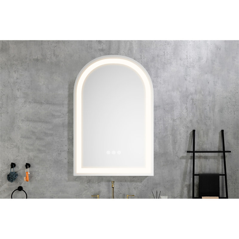 32*20 LED Lighted Bathroom Wall Mounted Mirror With High Lumen+Anti-Fog Separately Control+Dimmer Function, 30" x 20"
