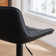 Zager Swivel Adjustable Height Bar Stool Leather Barstools Upholstered Counter Stools Round Base