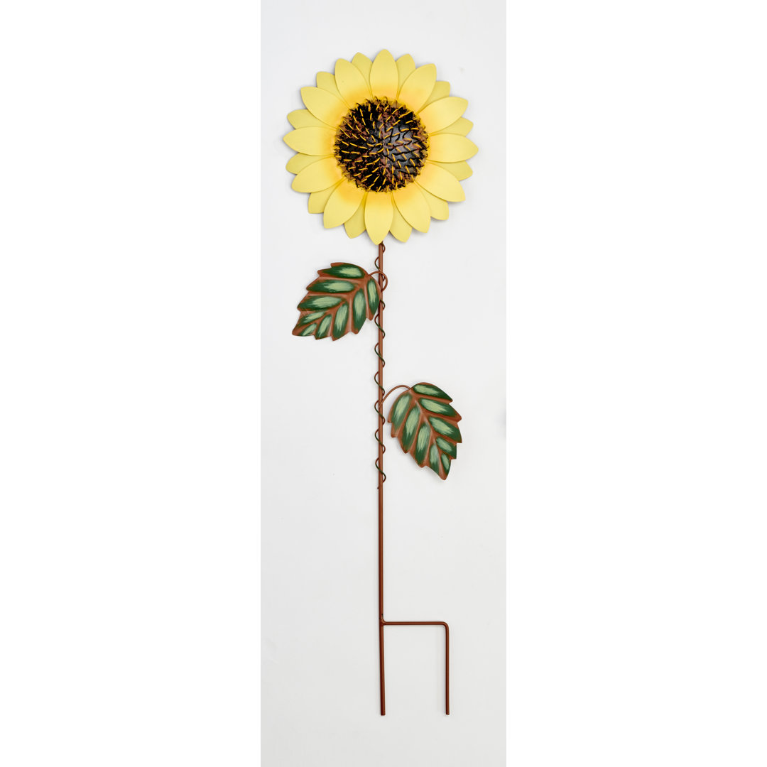 Metal Wobbly Sunflower Garden Stake Gracie Oaks 