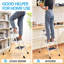 Escabeau pliant 3 marches avec anti-dérapant et pédale large, pliable et portable, blanc-222687639
