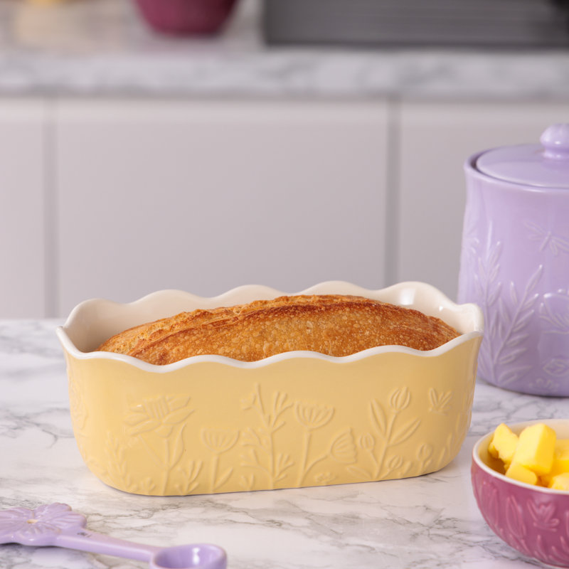 IN THE MEADOW YELLOW LOAF PAN 8X3X4.75"
