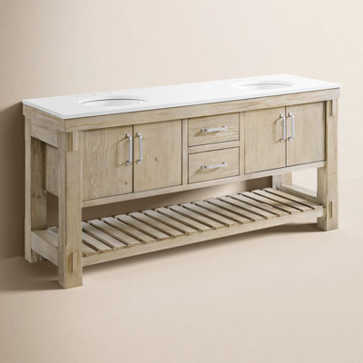 Weymouth 72" Pine Double Bathroom Vanity