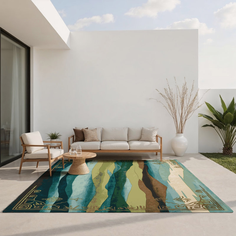 Tapis intérieur et extérieur Mystic Glow, Rectangle 1 pi 6 po x 2 pi 6 po