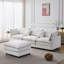 Canapé modulaire de 105 po en tissu de chenille rembourré de 105 po avec canapé à 3 places et repose-pieds