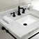 Edwardian Ceramic Rectangular Console Bathroom Sink with Overflow