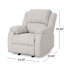 Fauteuil inclinable manuel, tissu de lin, dimensions 34,5 po x 39 po x 39 po-1996811073