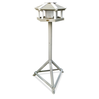 Wood Freestanding Tray Bird Feeder