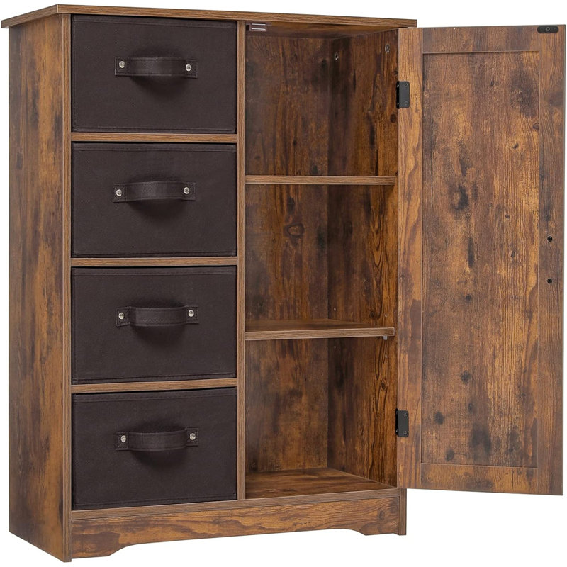 Armoire de salle de bain Kamonte, Brun rustique