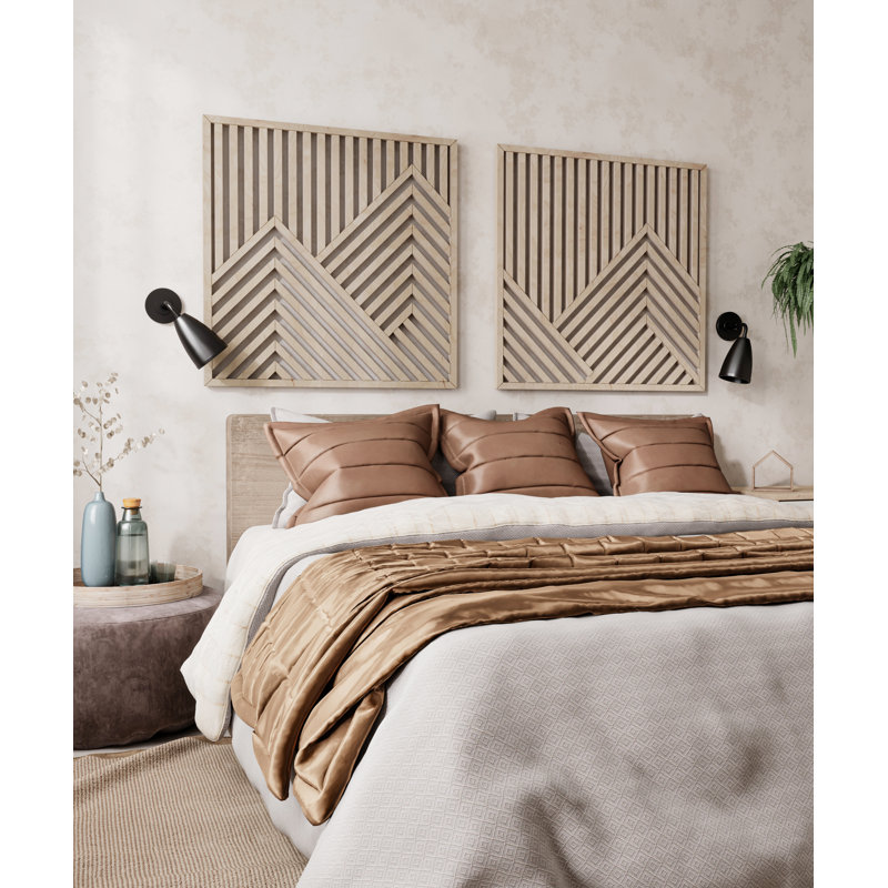 Handmade Modern Abstract Wall Decor, 46.75" H x 46.75" W x 0.73" D