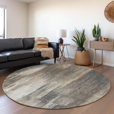 Premium Machine Washable Cerrito AMF567 Taupe Rug