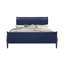 Lit simple bleu avec DEL, cadre de style, conception transitionnelle moderne, bois massif et matériau principal, bois d'hévéa, 73,97 po de profondeur, 40,77 de largeur, 47,74 de hauteur, 68,15 lb, sommier tapissier requis, bourre de chambre à coucher, profondeur,
