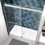 Porte de douche de dérivation de douche - Verre trempé de 5/16 po, poli. Fonction de fuite. Installation facile dans la salle de bain coulissante en verre transparent. Finition. Système lisse. Collision.-123108791