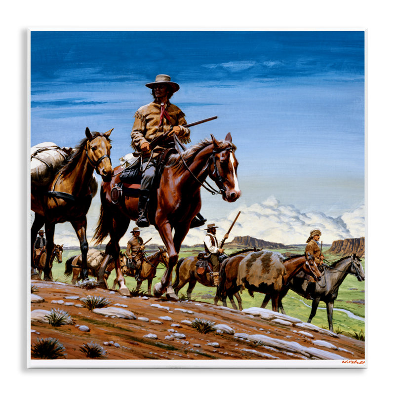 Santa Fe Trail Cowboys, plaque murale, design par Wind River Studios
