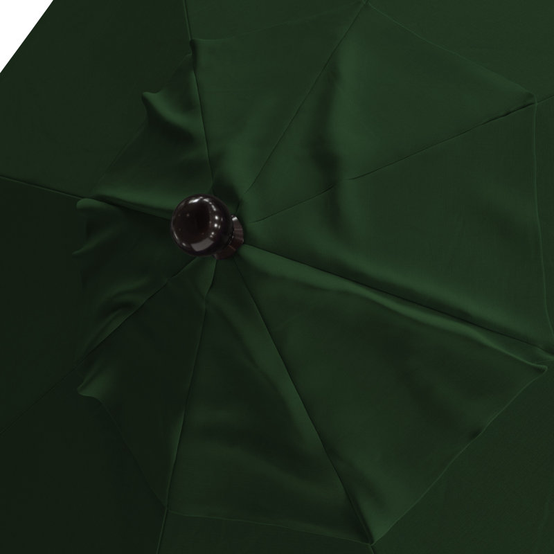 Parasol de marché 90 po Aneesaa, Toile verte Pacifica, Bronze
