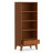 Harper 60"H Solid Wood Mid-Century Modern Bookshelf with Open Shelves and Tapered Legs-2033428856