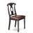 3-Piece Black Finish Solid Wood Top Dining Table Set