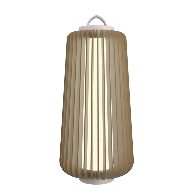 Stecche Di Legno Desk Table Lamp, 25.94" H x 12.87" W x 12.87" D, Sand