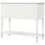 Console de salon en blanc - Buffet de rangement avec tablette inférieure intérieure spacieuse, deux armoires en verre, tiroirs, armoire en bois massif et en bois trempé (blanc), unité de conception, 2-1091676541