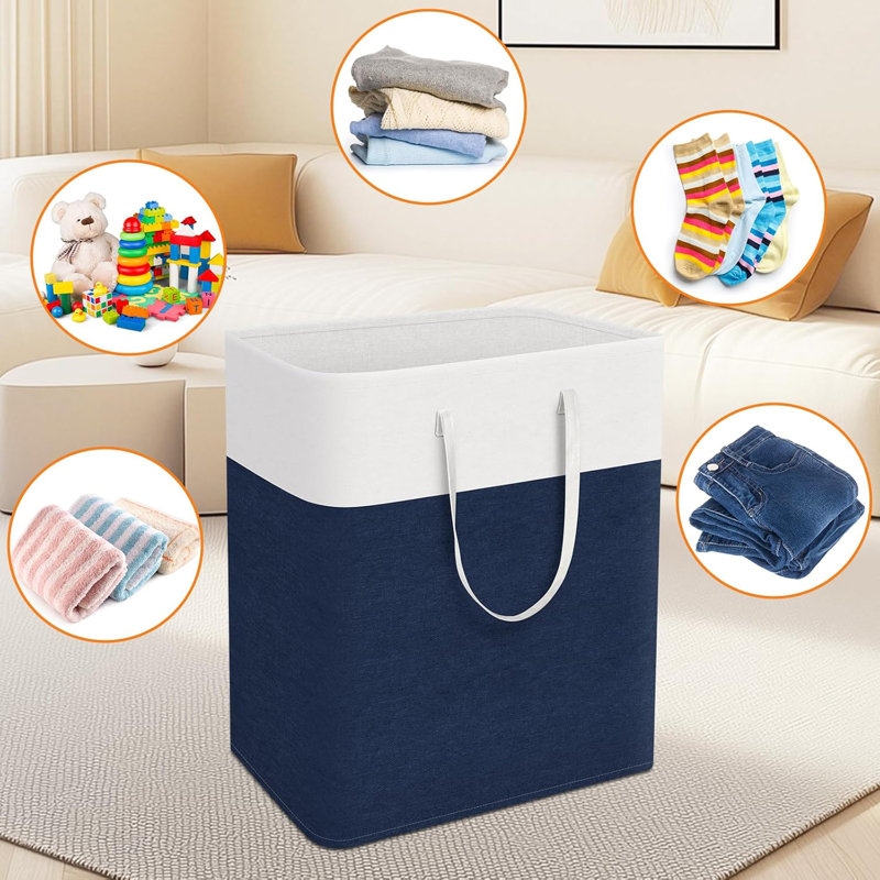 3-Pack Laundry Basket Set With Handles, Collapsible And Waterproof Hamper For Dirty Clothes, Towel Storage For Home Or Dorm, Sturdy And Durable Design