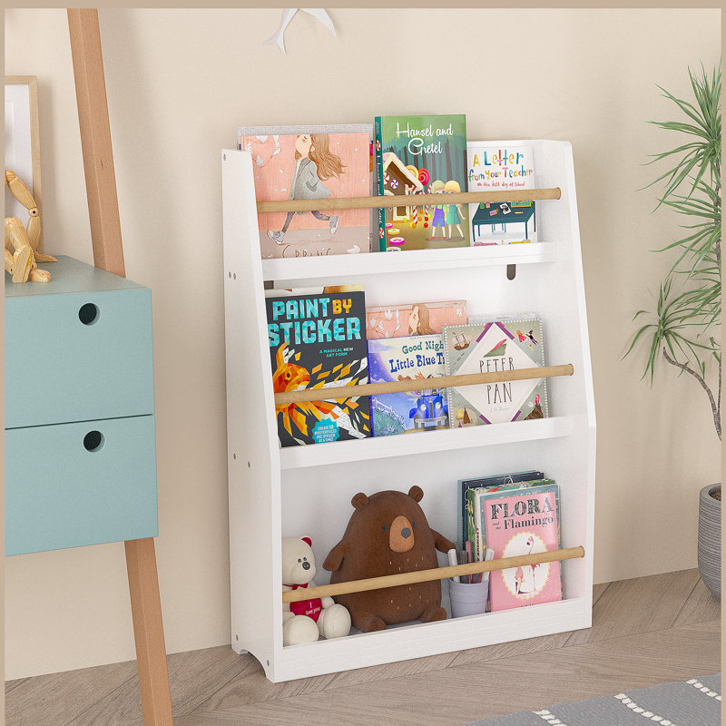 3 Tier Kids Book Shelf,Kids Book Rack, White