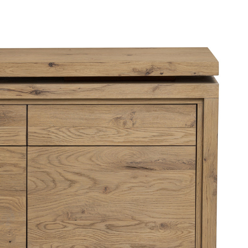 Bureau tournant en chêne fumé Lynn Noah, Chêne fumé vieilli, Rotation à droite