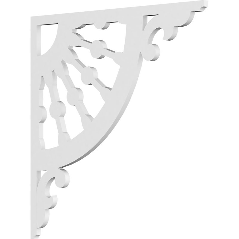 Support en PVC de qualité architecturale pour roue de chariot de l 5/8 po x P 22 po x H 22 po, H 22 po x l 0,63 po x P 22 po