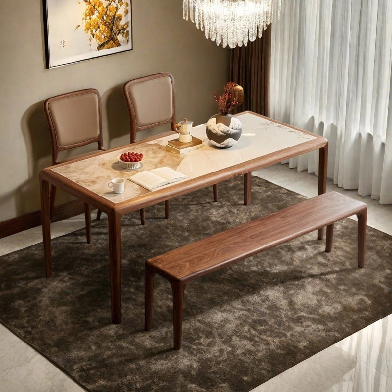 Simple style rectangular dining table, 29.53"H x 70.87"L x 31.5"W