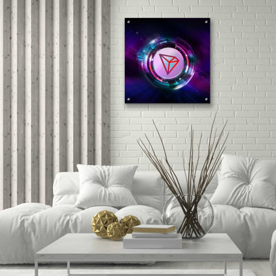 TRX Tron Blockchain' Acrylic Glass Wall Art, 24"x24"