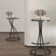 Tabourets de bar modernes à rayures, de 2 pour îlot de cuisine, légers, avec repose-pieds, base de 17,47 po, assemblage rapide en 12 minutes à l'intérieur du comptoir, coussin en mousse souple, structure en métal robuste,