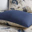 Courtepointe double / grand avec coussins décoratifs en microfibre bleue et imprimé corail, bleu, 2 taies décoratives