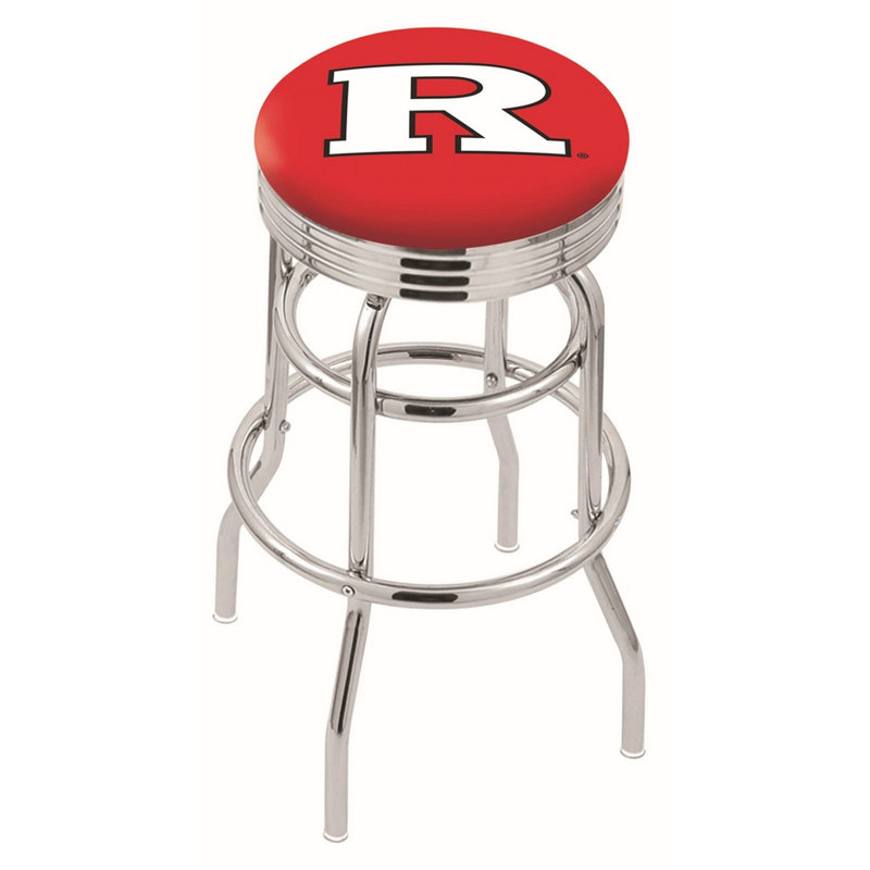 NCAA Bar & Counter Stool, Rutgers, Bar Stool (30" Seat Height)