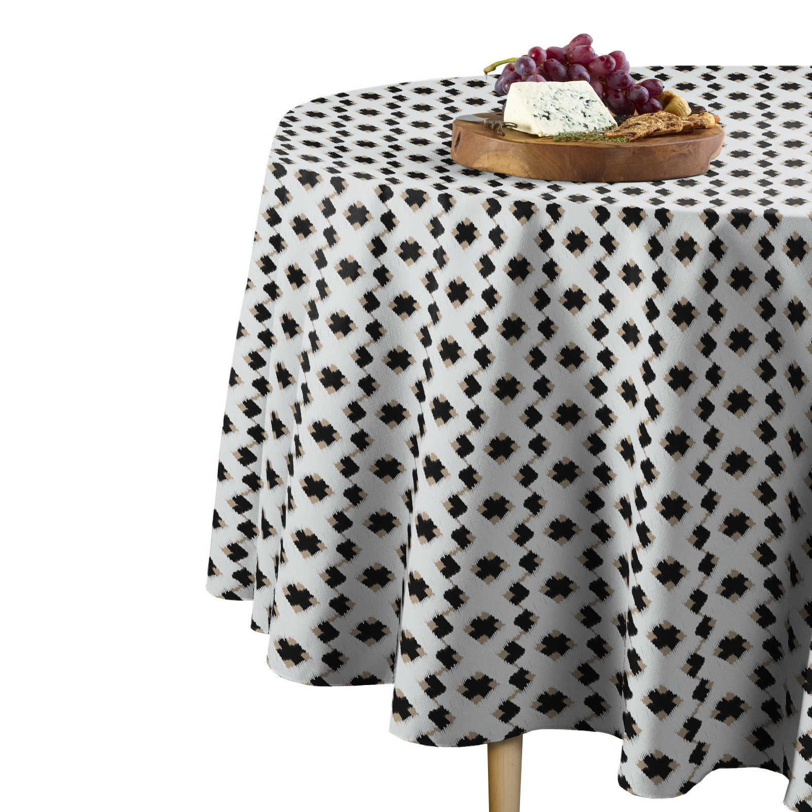 East Urban Home Corella Box Cross Round Tablecloth & Reviews | Wayfair