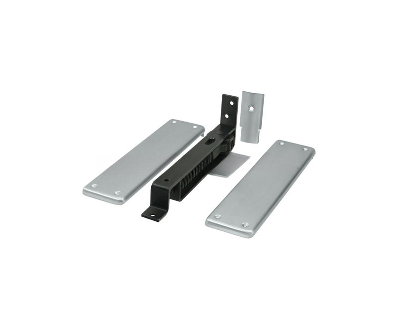 3.7" H x 9.7" W Spring Pair of Door Hinges, Brushed Chrome