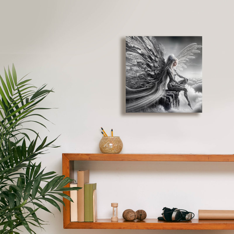 «In Clouds» par KIR.DART, art mural sur toile, H 12 po x l 12 po x P 0,75 po