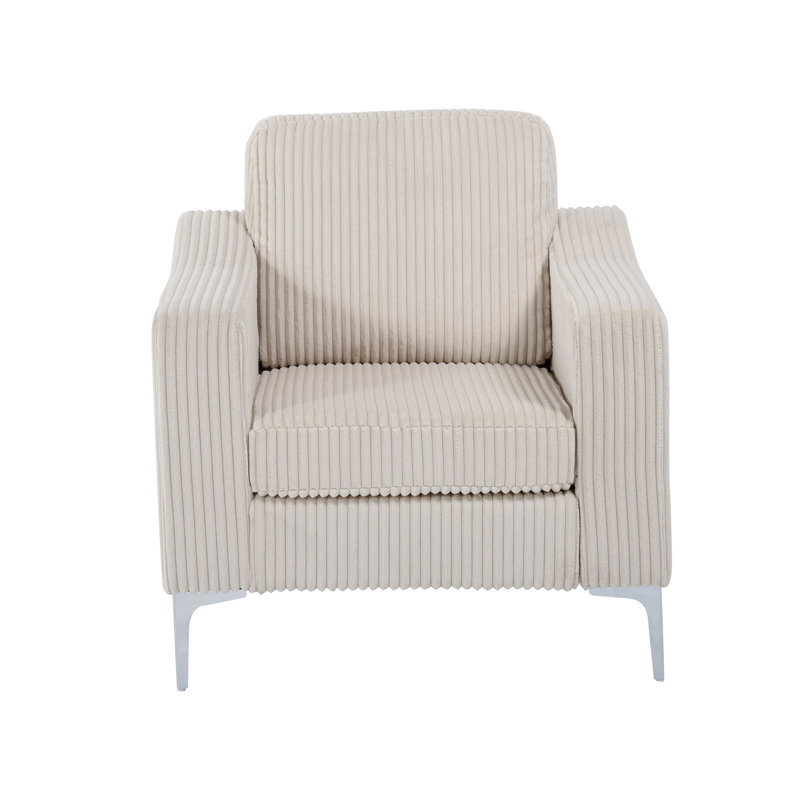 Canapé modulaire en velours côtelé convertible, beige, Beige