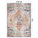 Beverly Oriental Orange/Blue/Cream Area Rug