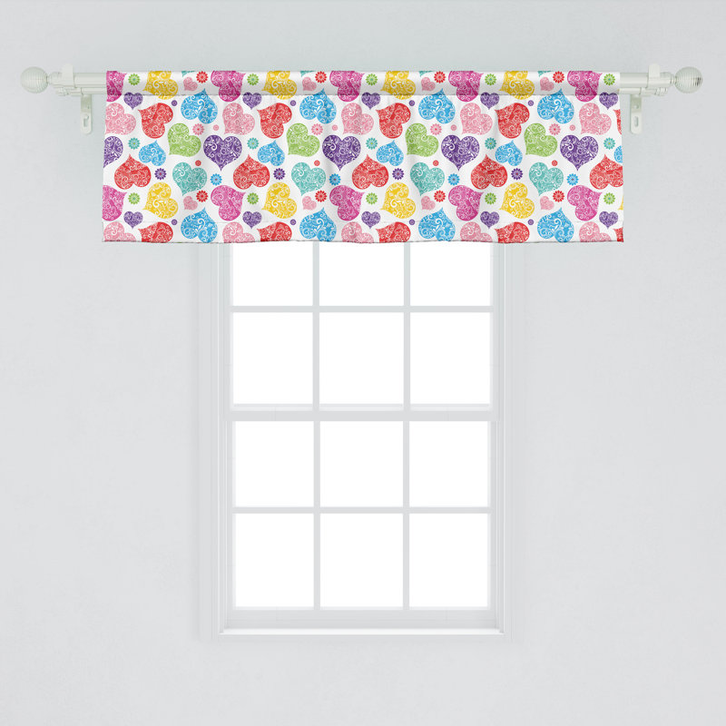 Multicolore cantonnière romantique Ambesonne, L 54 po x L 12 po