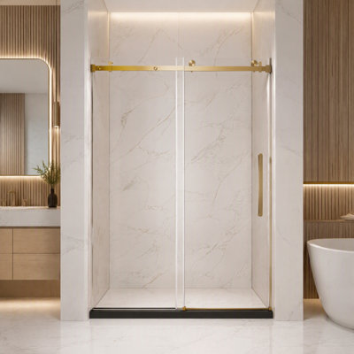 Sliding Framed Shower Door with Glass